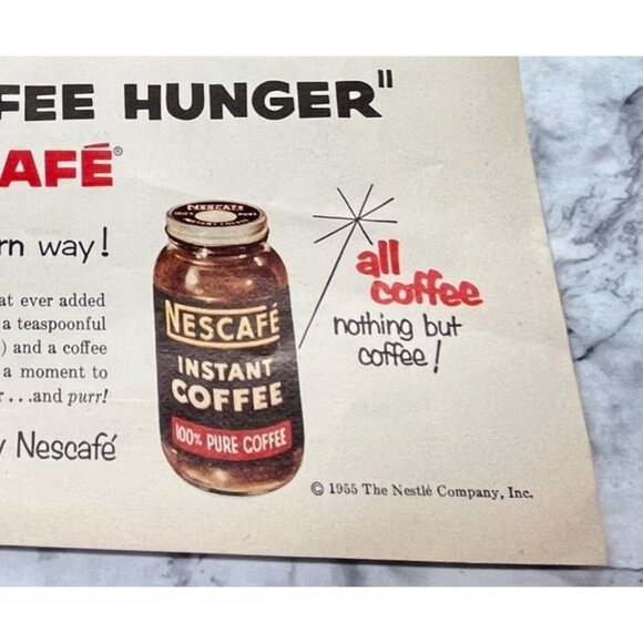 Nestle Nescafe Instant Coffee Vintage Print Ad 1950s BBQ Dreams Mid Century - Picture 6 of 7